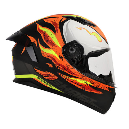 CASCO SHAFT SH-582SP FLAMER MATE NEGRO NARANJA NEON