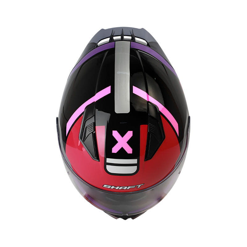 CASCO SHAFT SH-582SP KAOS NEGRO FUCSIA NEON