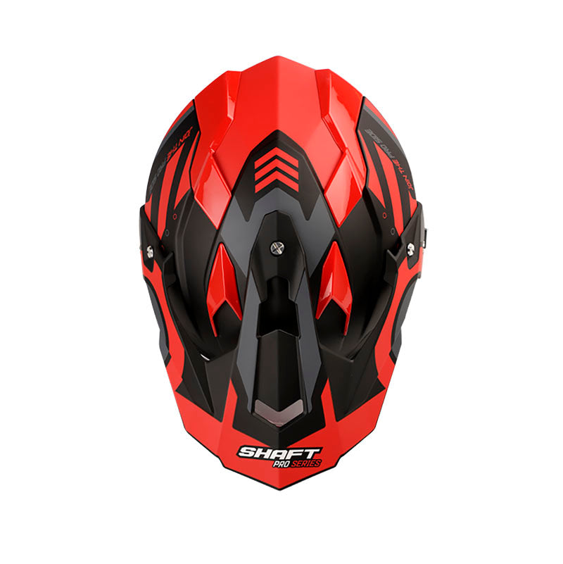 CASCO SHAFT MX370 DV PRO BILETARER MATE NEGRO ROJO
