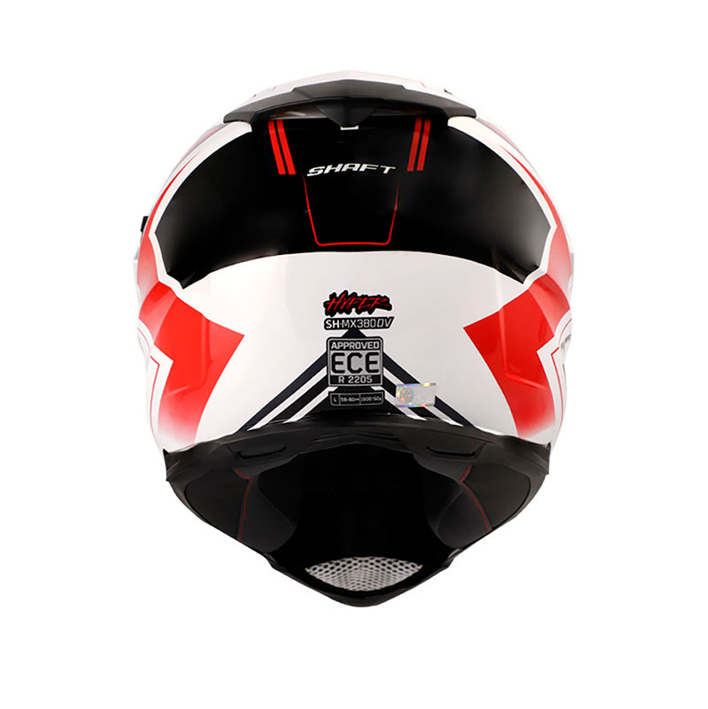 CASCO SHAFT SH-MX380DV HYPER BLANCO ROJO