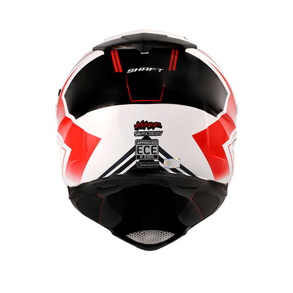 CASCO SHAFT SH-MX380DV HYPER BLANCO ROJO