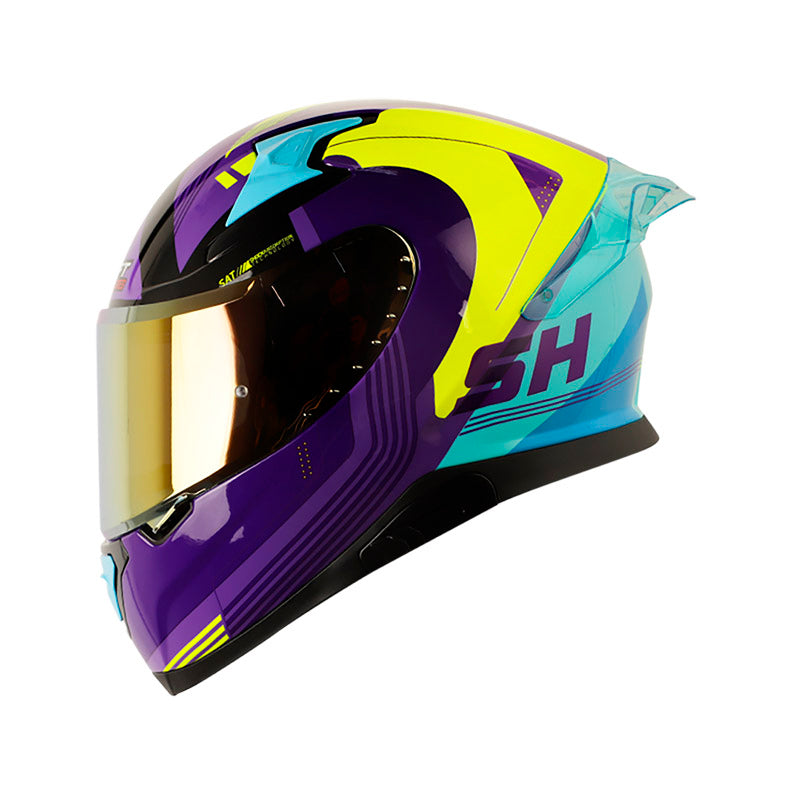 CASCO SHAFT SH-612DV PRO GUANDUR BRILLANTE MORADO AMARILLO