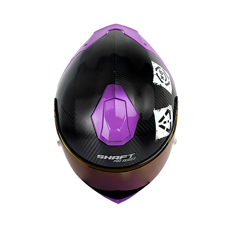 CASCO SHAFT SH-620C EVO STENCIL NEGRO MORADO VISOR IRIDIUM