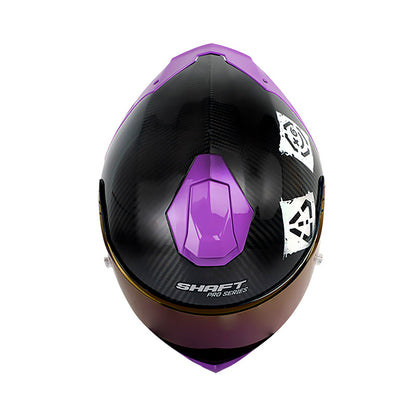 CASCO SHAFT SH-620C EVO STENCIL NEGRO MORADO VISOR IRIDIUM