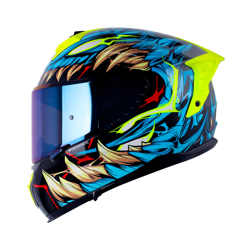 CASCO SHAFT SH-610DV PRO EXO AZUL AMARILLO NEON IRIDIUM