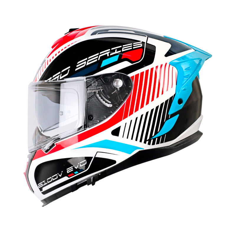 CASCO SHAFT SH-610EVO PROGREX BLANCO ROJO