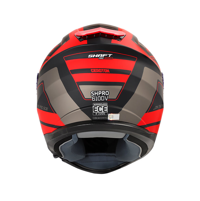 CASCO SHAFT SH-610DV PRO CEROTON MATE NEGRO ROJO