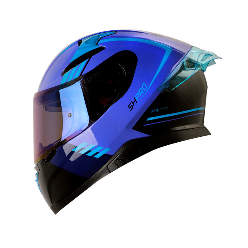 CASCO SHAFT SH-612DV PRO AURA AZUL AZUL VISOR IRIDIUM AZUL