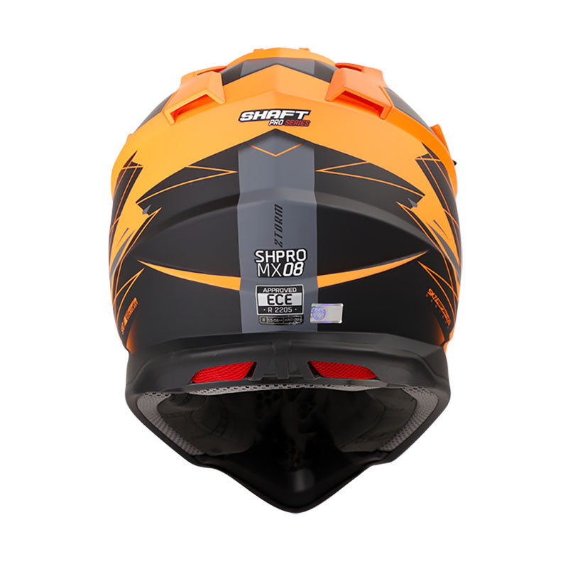 CASCO SHAFT SH-MX08 ZTORM MATE NARANJA NEON GRIS
