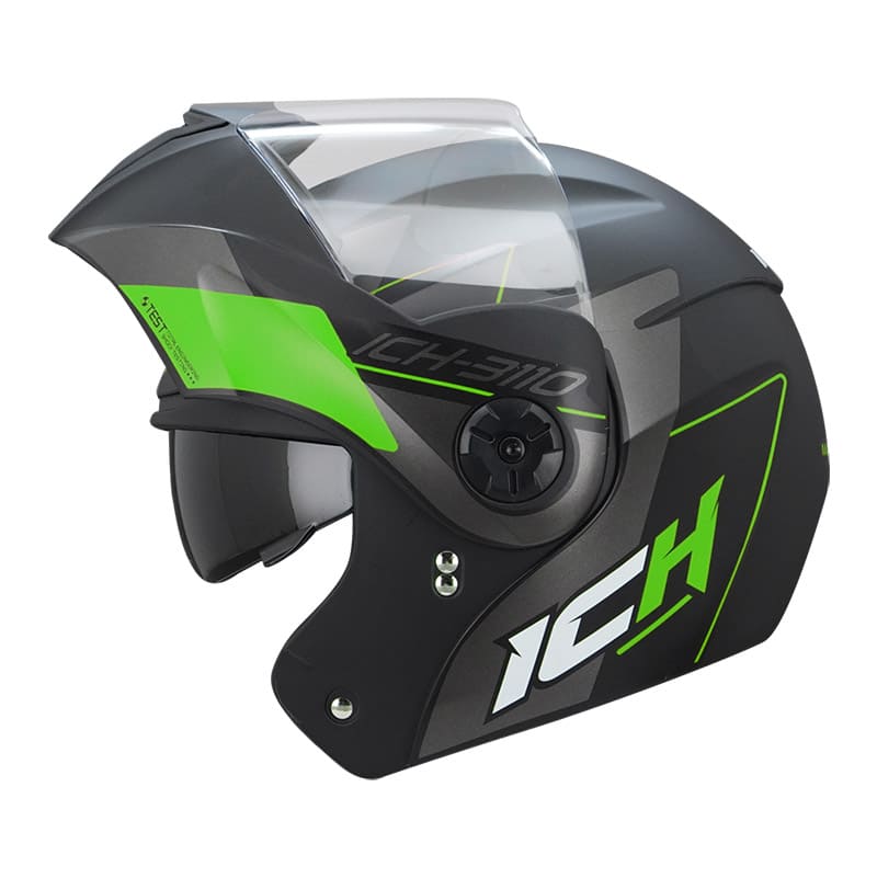 CASCO ICH ICH-3110DV MACED MATE NEGRO VERDE NEON