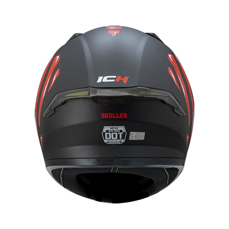 CASCO ICH ICH-503SP SKULLER MATE NEGRO ROJO