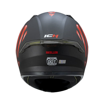CASCO ICH ICH-503SP SKULLER MATE NEGRO ROJO