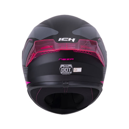 CASCO ICH-503 NEZA MATE NEGRO FUCSIA
