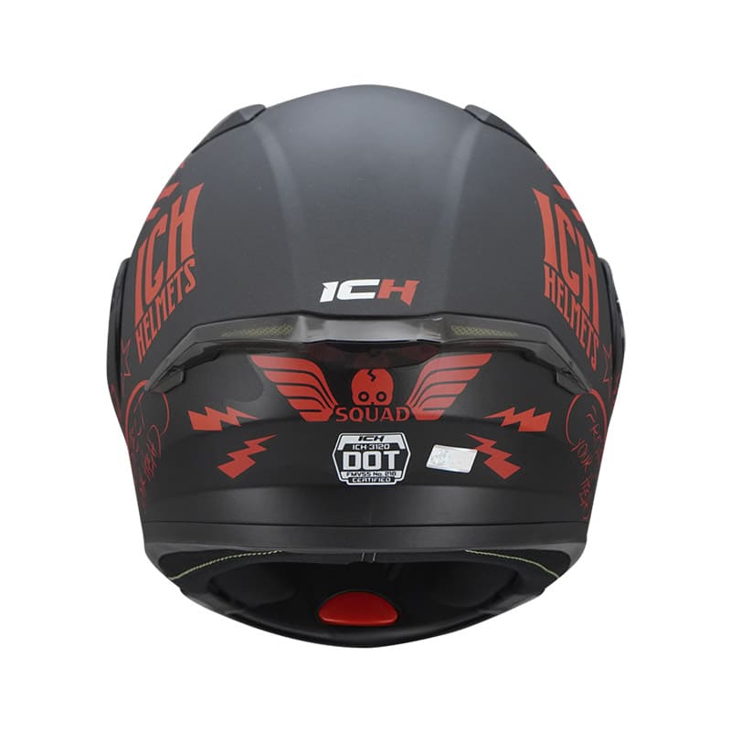 CASCO ICH ICH-3120DV SQUAD MATE NEGRO ROJO VISOR HUMO