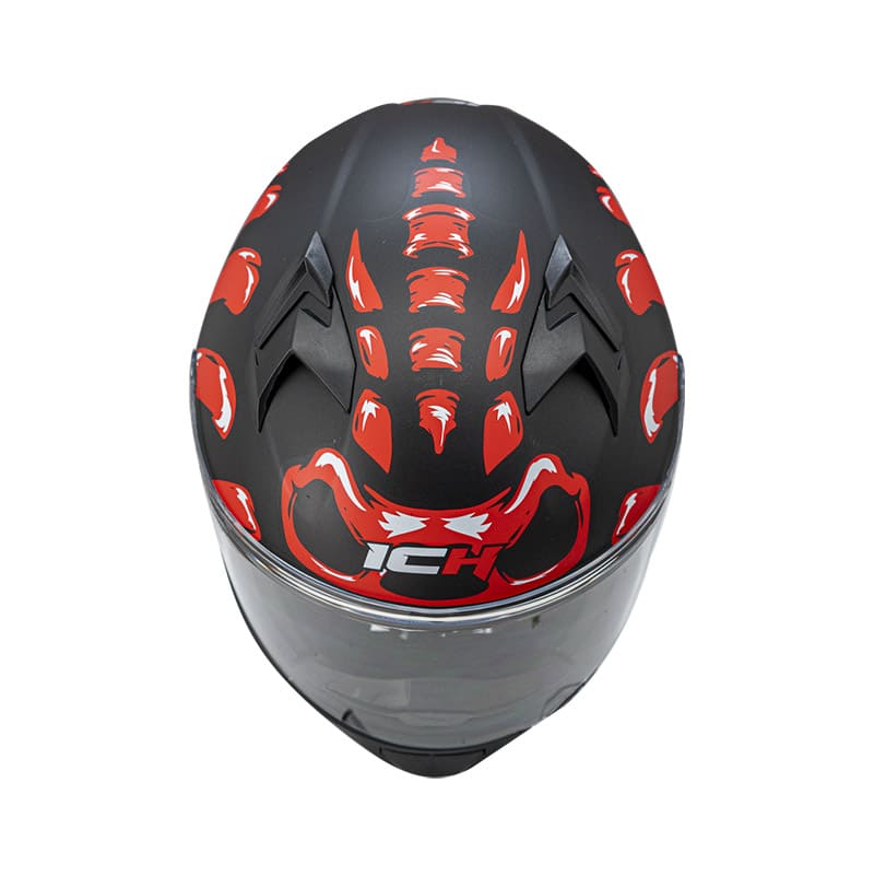 CASCO ICH ICH-503SP SKULLER MATE NEGRO ROJO