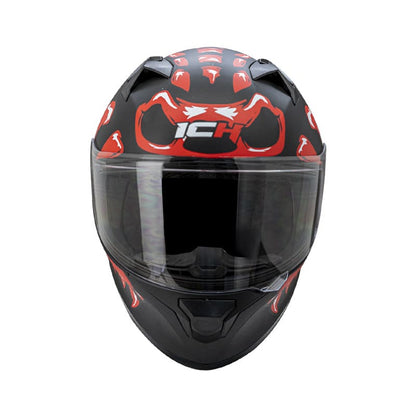 CASCO ICH ICH-503SP SKULLER MATE NEGRO ROJO