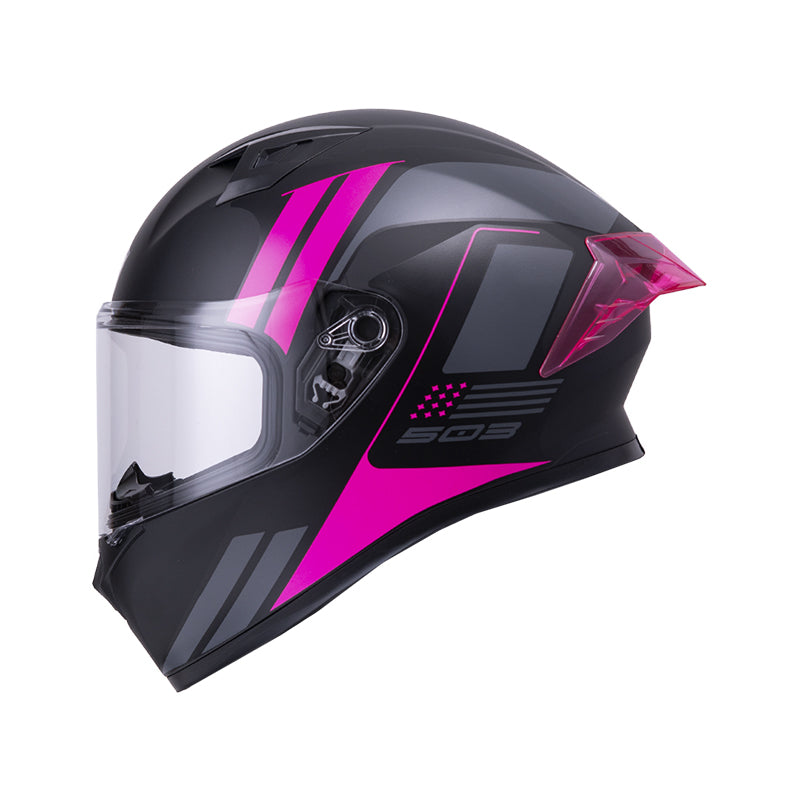 CASCO ICH-503 NEZA MATE NEGRO FUCSIA