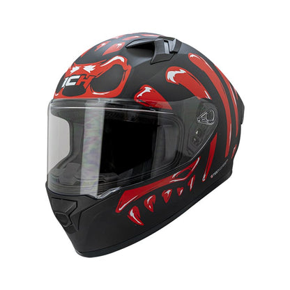 CASCO ICH ICH-503SP SKULLER MATE NEGRO ROJO