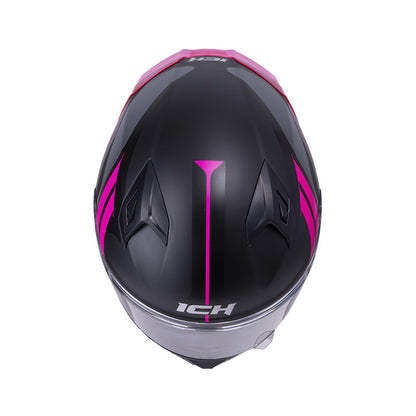 CASCO ICH-503 NEZA MATE NEGRO FUCSIA