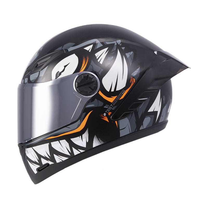 CASCO ICH-501SP DEMENTOR NEGRO GRIS OSCURO VISOR PLATA