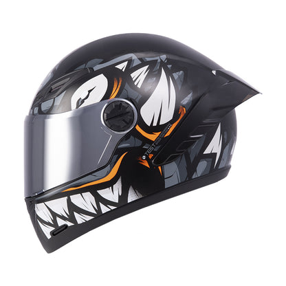 CASCO ICH-501SP DEMENTOR NEGRO GRIS OSCURO VISOR PLATA