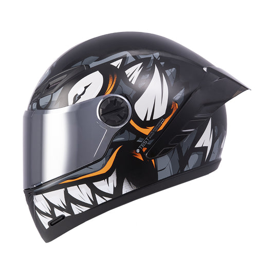 CASCO ICH-501SP DEMENTOR NEGRO GRIS OSCURO VISOR PLATA