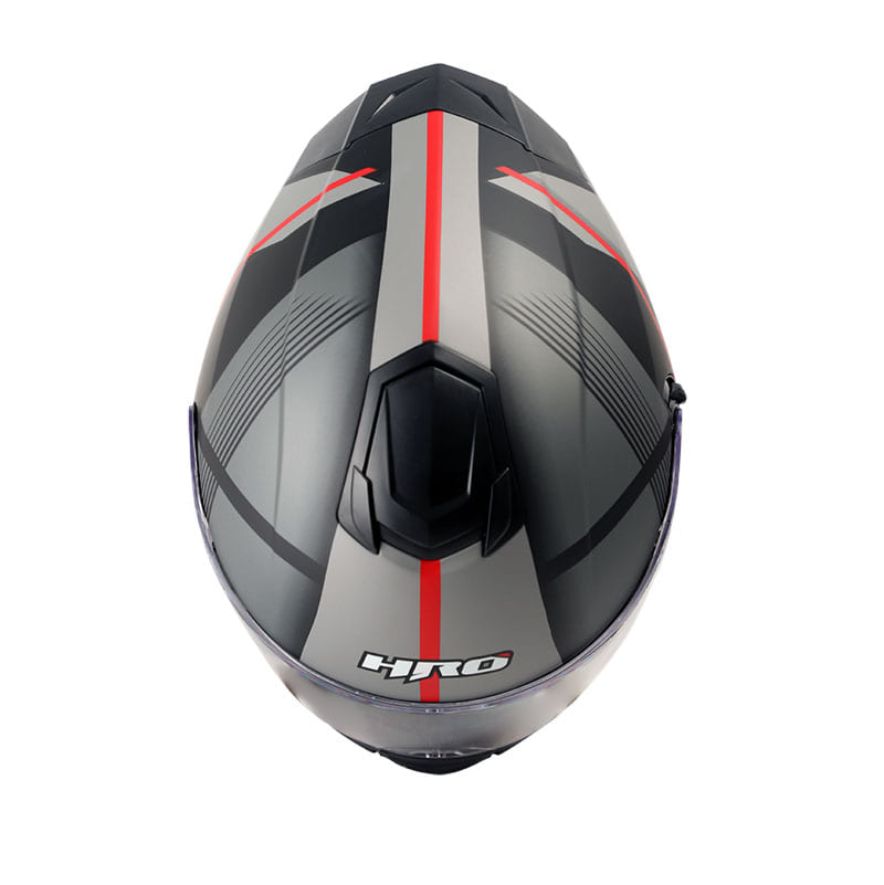 CASCO HRO HRO-518DV ZORA MATE NEGRO ROJO