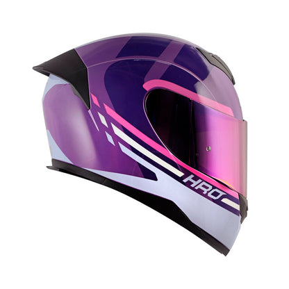 CASCO HRO HRO-511 NET MORADO FUCSIA VISOR IRIDIUM MORADO