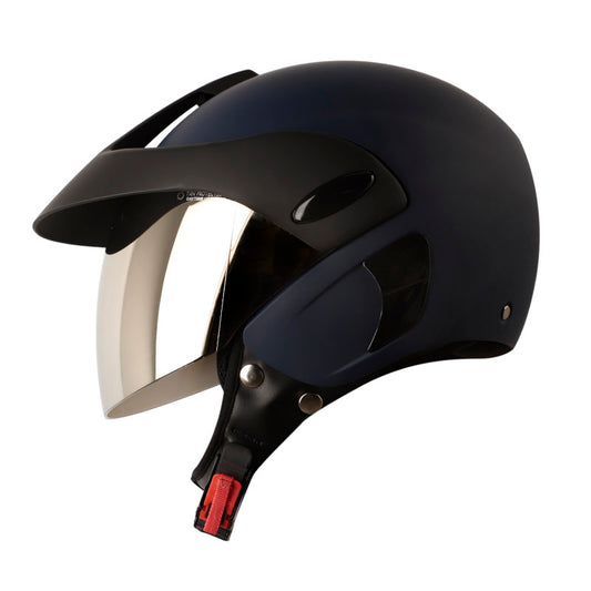 CASCO ICH ICH-205 SOLID AZUL PLATA VISOR IRIDIUM PLATA