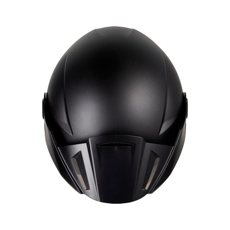 CASCO ICH ICH-102 SOLID MATE NEGRO SILVER VISOR HUMO