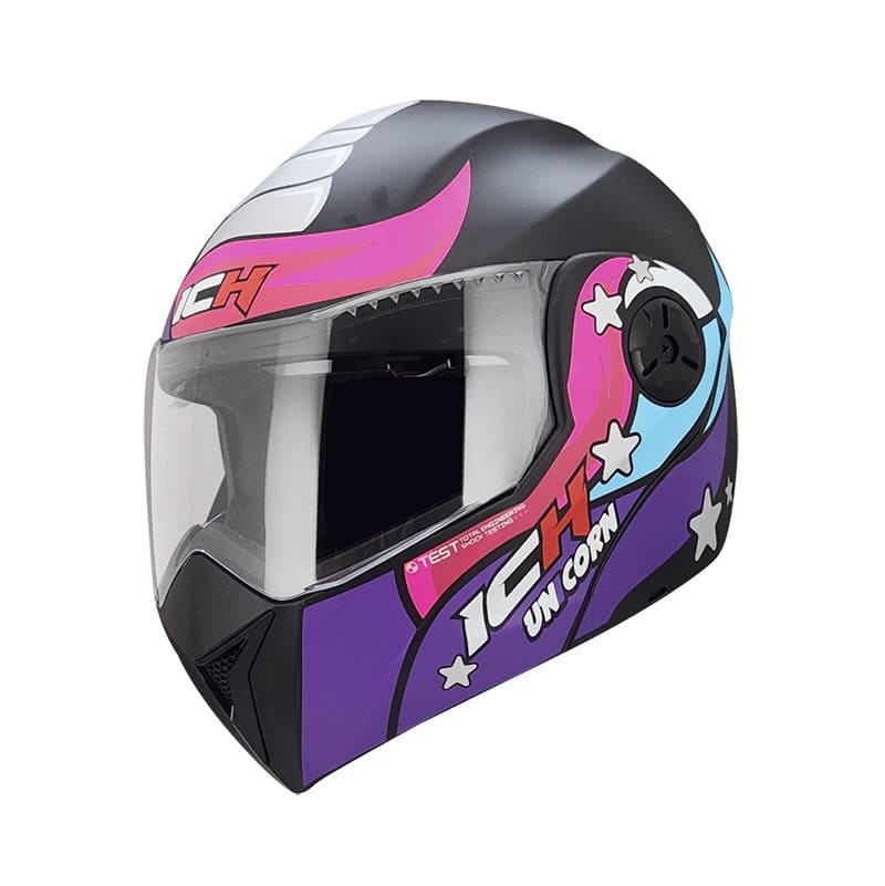 CASCO ICH ICH-3110S UNICORN MATE NEGRO MORADO NEON