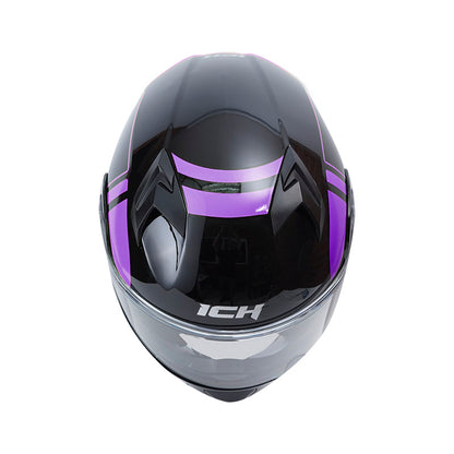 CASCO ICH ICH-3120DV BAGNAIA NEGRO MORADO NEON