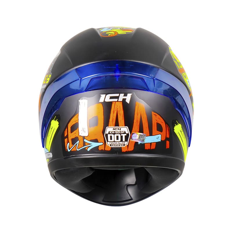 CASCO ICH ICH-501SP BRAAP MATE NEGRO AMARILLO NEON