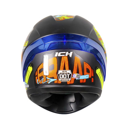 CASCO ICH ICH-501SP BRAAP MATE NEGRO AMARILLO NEON
