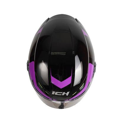 CASCO ICH-501SP CLASSY.K BRILLANTE NEGRO MORADO
