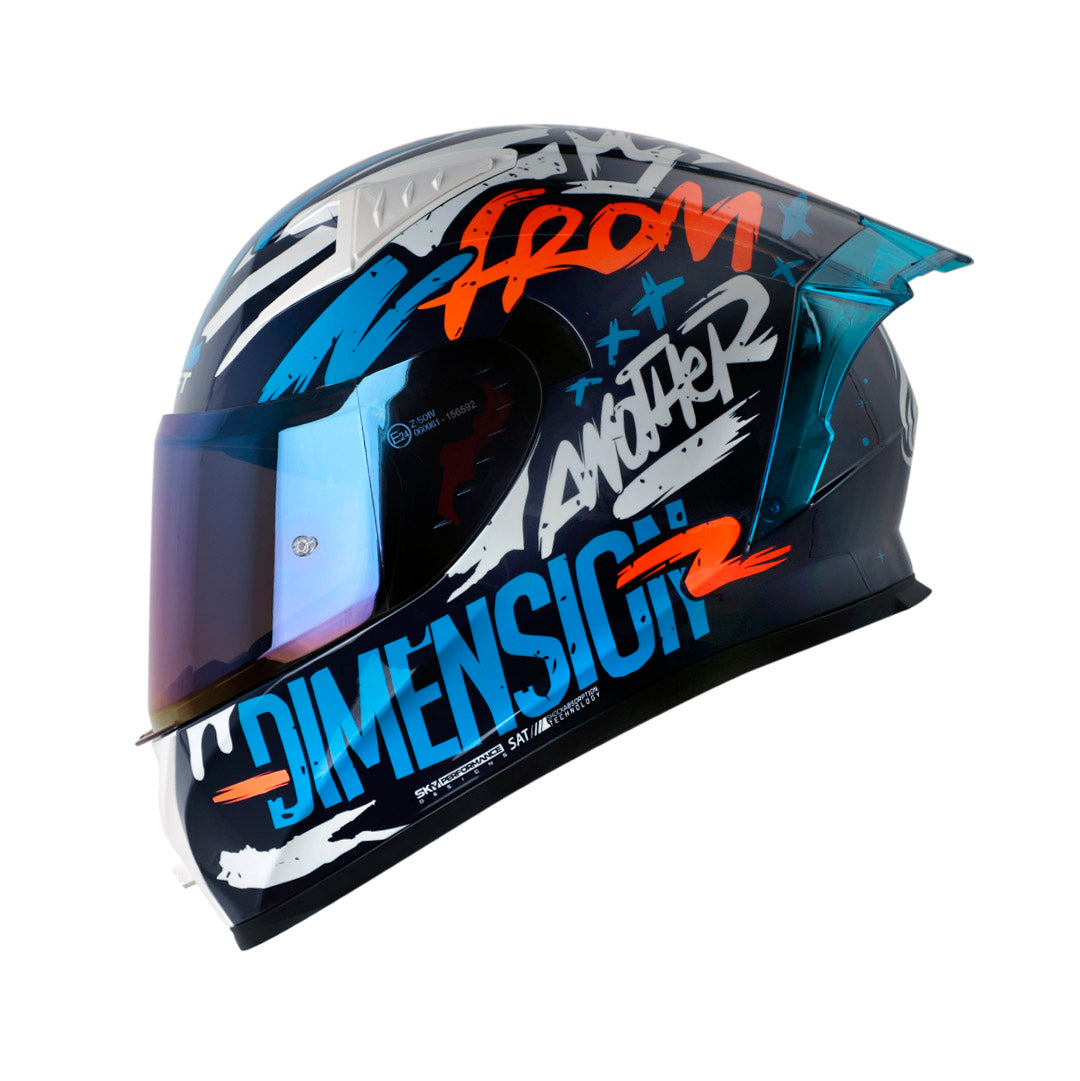 CASCO SHAFT SH-526SP DIMENSION AZUL NAVY NARANJA NEON