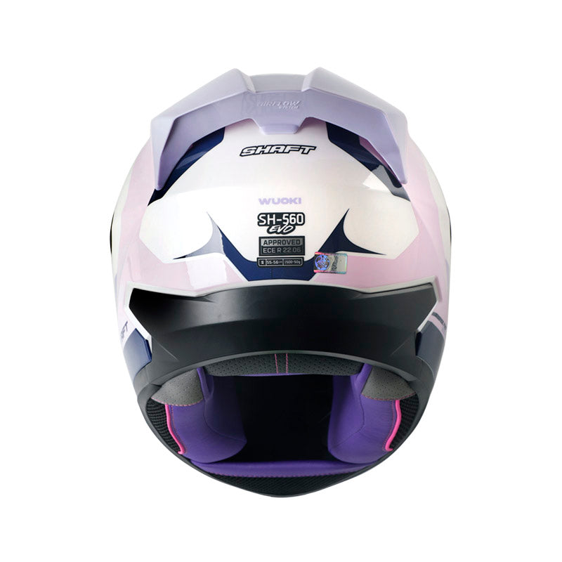 CASCO SHAFT SH-560 WUOKI BLANCO PERLA MORADO CLARO IRIDIUM
