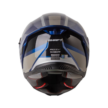 CASCO SHAFT SH-598GTR ADIV AZUL METALIZADO PLATA IRIDIUM