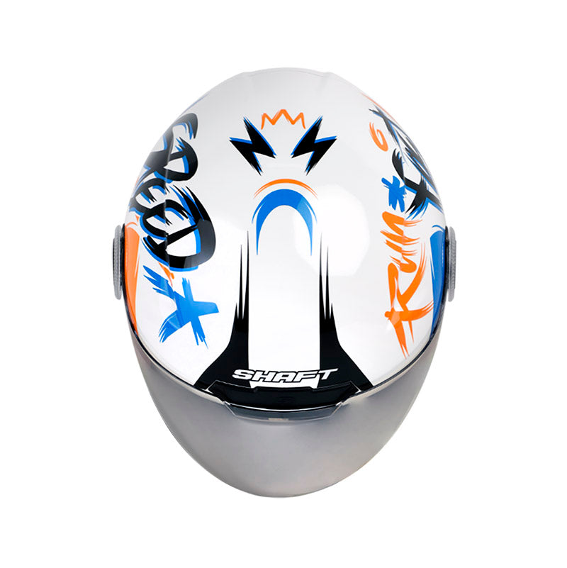 CASCO SHAFT SH-212 DROP BRILLANTE NARANJA NEON VISOR HUMO