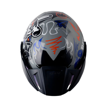 CASCO SHAFT SH-212 ROCK YOU GRIS BLANCO VISOR IRIDIUM