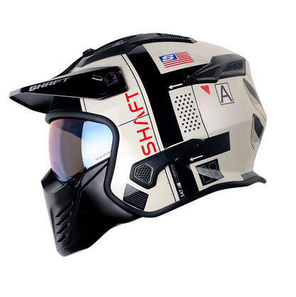 CASCO SHAFT SH-225 PILOT SATURN V GRIS CLARO ROJO IRIDIUM