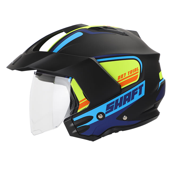 CASCO SHAFT SH-227 ROCK MATE NEGRO AMARILLO NEON