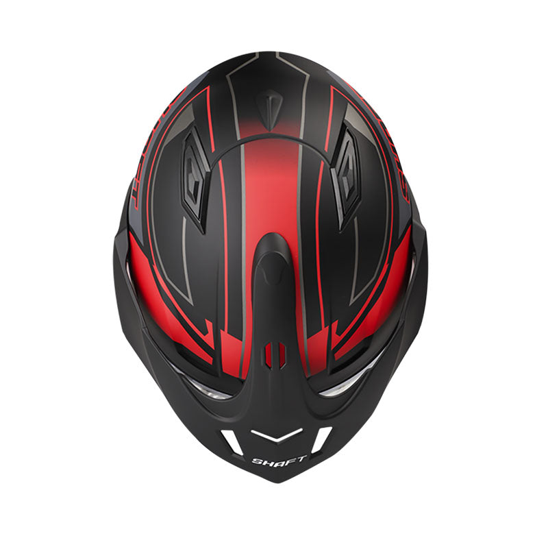 CASCO SHAFT SH-227 TAKEOVER MATE NEGRO ROJO
