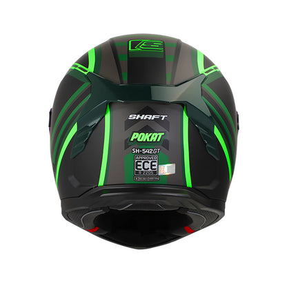 CASCO SHAFT SH-542GT POKAT MATE NEGRO VERDE NEON