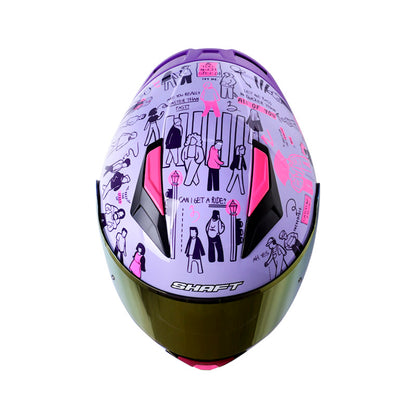 CASCO SHAFT SH-582SP EVO PEOPLE WALKING MORADO CLARO FUCSIA