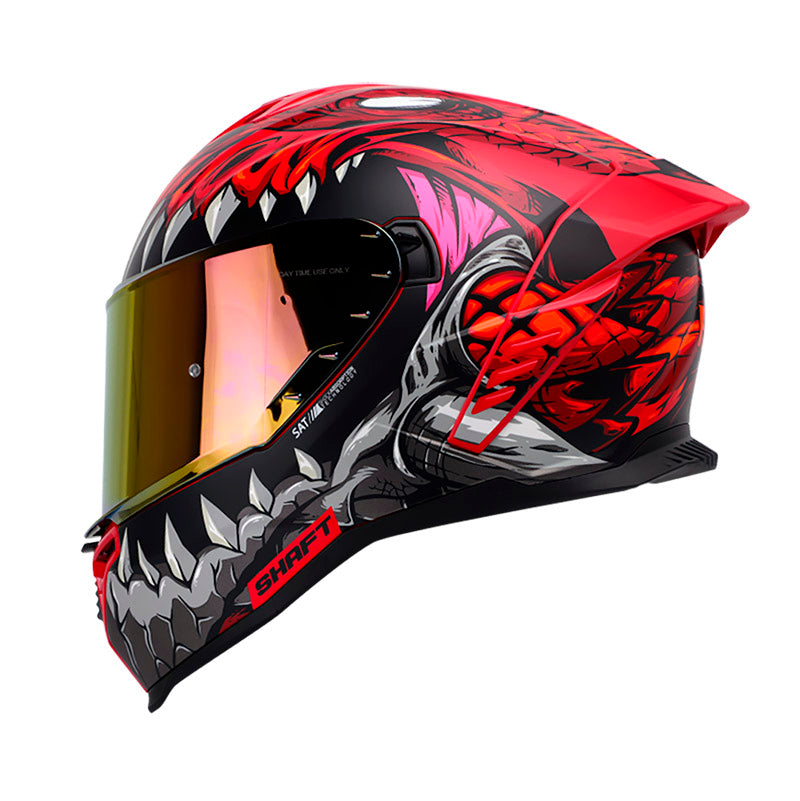 CASCO SHAFT SH-598GTR FEARX ROJO VISOR IRIDIUM