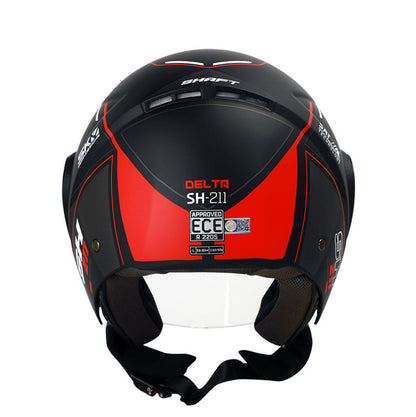 CASCO SHAFT SH-211 DELTA MATE NEGRO ROJO