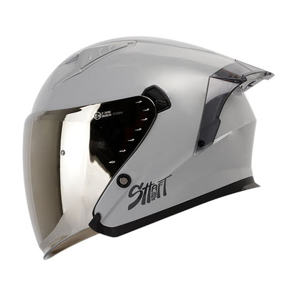 CASCO SHAFT SH-226SP SOLID NARDO VISOR IRIDIUM PLATA