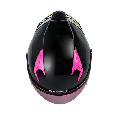 CASCO SHAFT SH-226SP SOLID NEGRO FUCSIA VISOR IRIDIUM MORADO
