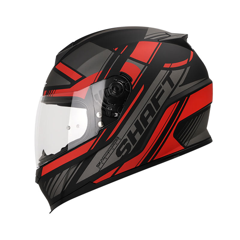 CASCO SHAFT SH-502 LONGER MATE NEGRO ROJO